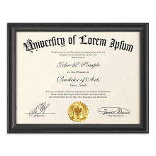 hot selling Classical Black 8.5x11 wholesale Custom wall hanging Wooden Diploma  Document Photo Frame